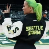 WNBA Seattle Storm Team 2026 Kayce Kirihara Black And White Cropped Jacket