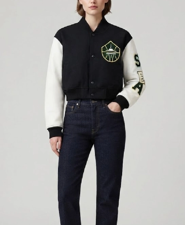 WNBA Seattle Storm Team 2026 Kayce Kirihara Black Cropped Jacket