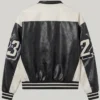 WNBA Sydney Taylor AKIRA Leather Black and White Bomber Jacket