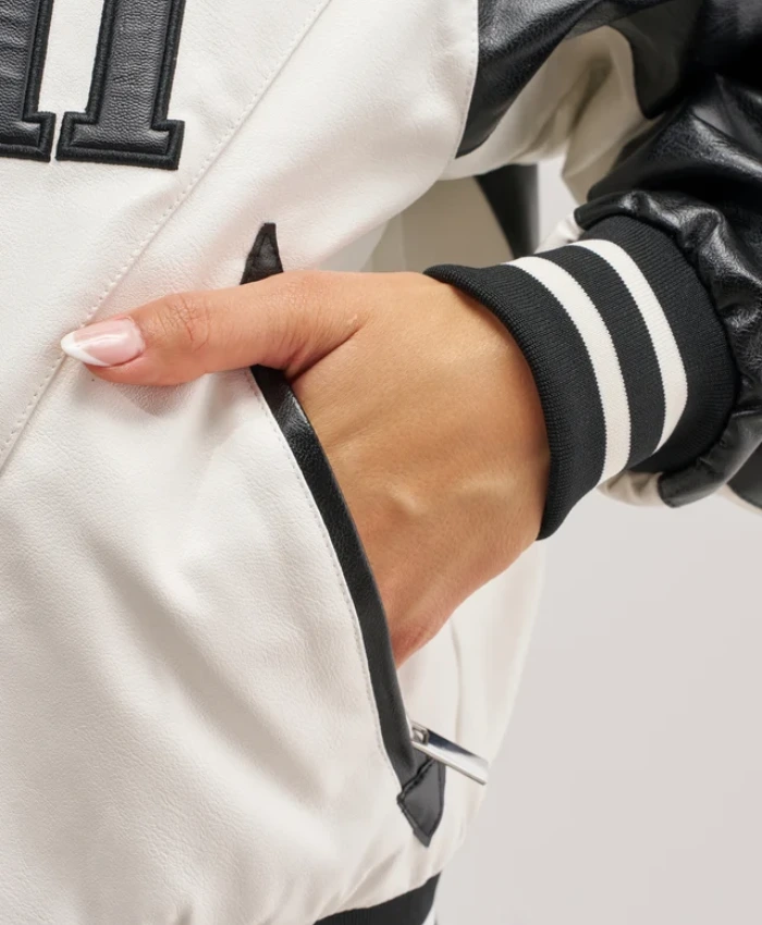 WNBA Sydney Taylor AKIRA Moto Leather Bomber Jacket
