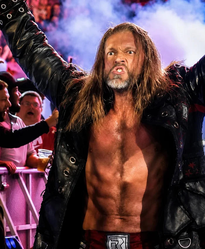 WWE Royal Rumble Adam Joseph Edge Black Leather Ring Coat