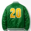 WWE SummerSlam 2026 CM Punk Green Minnesota North Stars Satin Bomber Jacket