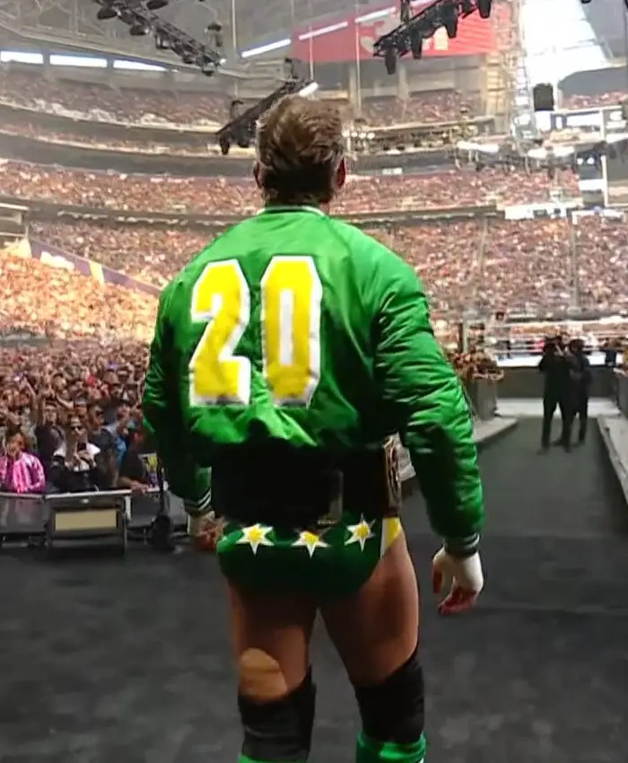WWE SummerSlam 2026 CM Punk Green Minnesota North Stars Satin Jacket
