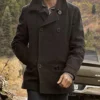 Walker TV Series Yellowstone Season 03 Episode 03 Ryan Bingham Wool Double Breasted Grey Coat