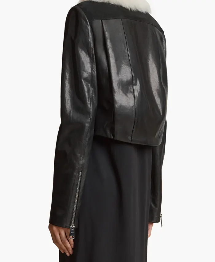 Wayne Khaite Black Fur Collar Jacket