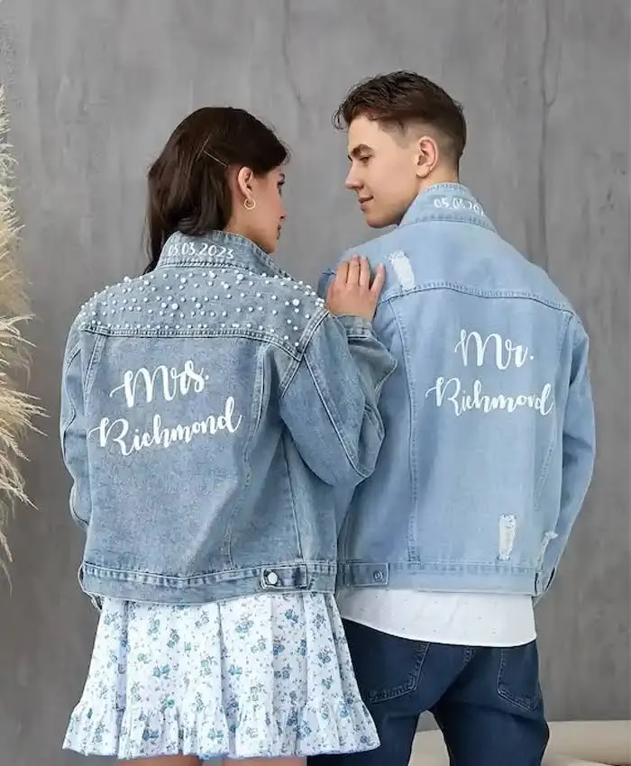 Wedding Bride Denim Jacket For Sale