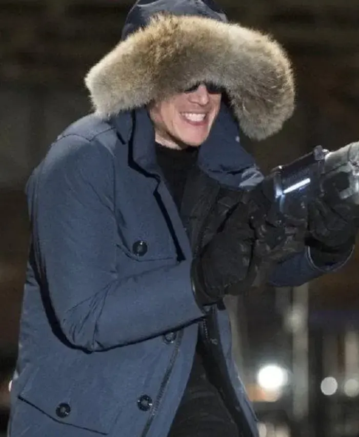 Wentworth Miller TV Series The Flash Captain Cold Blue Fur Collar Hooded Coat