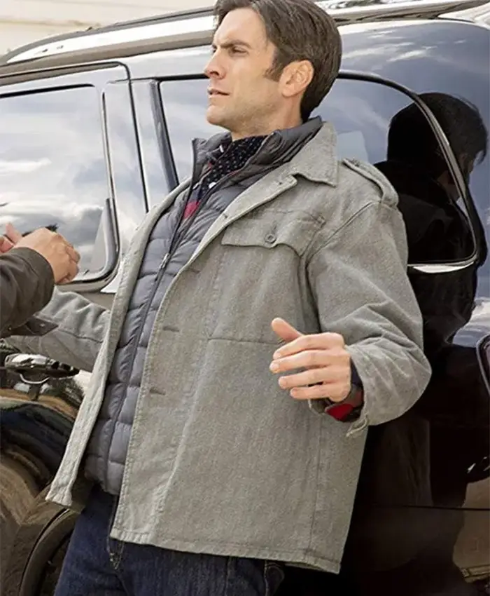 Wes Bentley TV Series Yellowstone Jamie Dutton Grey Cotton Jacket Full