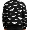 White Bats Black Bomber Jacket Men