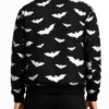 White Bats Black Bomber Jacket Women