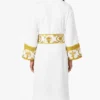 White Versace Robe Gold Belt Women
