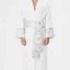 White Versace Robe White Belt Mens