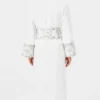White Versace Robe White Belt Women
