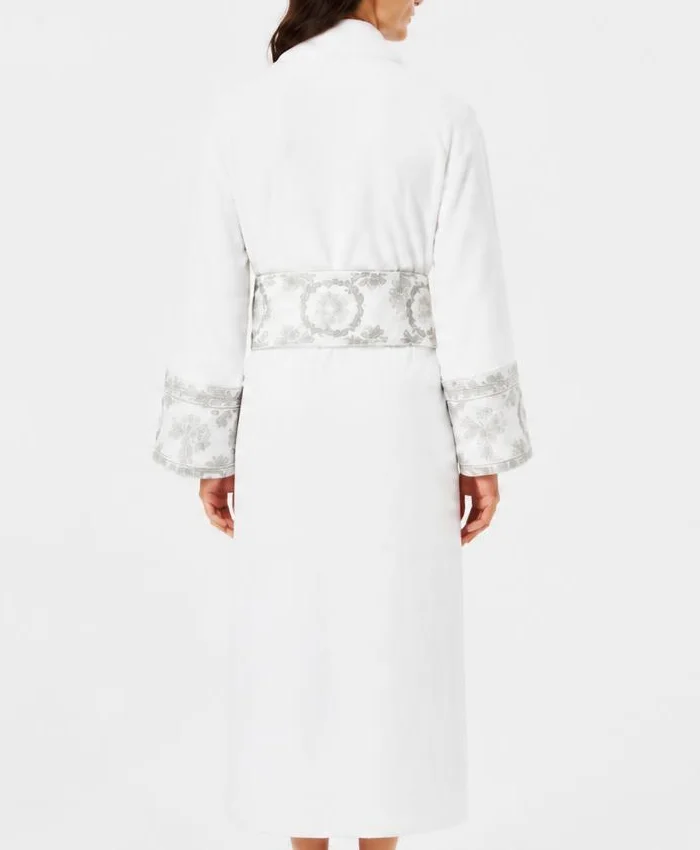 White Versace Robe White Belt Women
