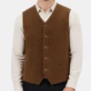 Wicker 2026 Nabhaan Rizwan Suede Waistcoat Mens