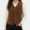 Wicker 2026 Nabhaan Rizwan Suede Waistcoat Womens