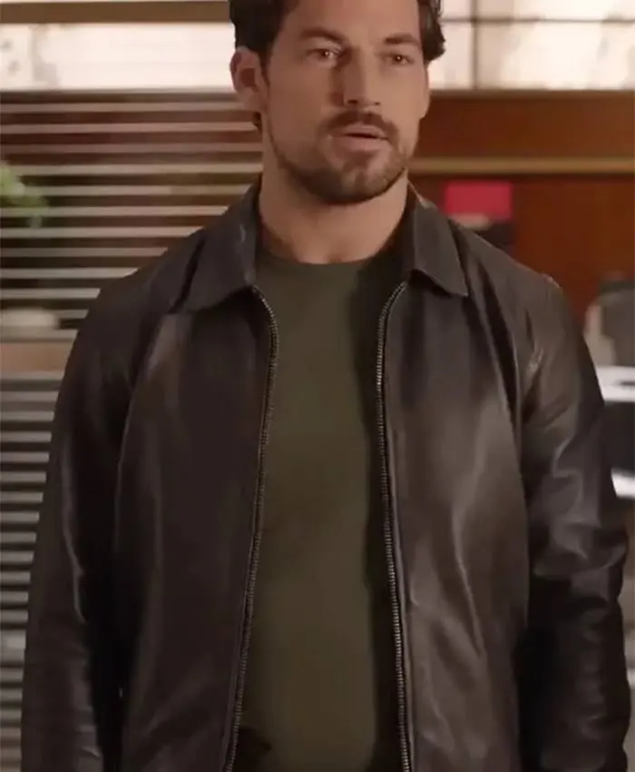 Wild Cards 2024 Cole Ellis Brown Leather Jacket