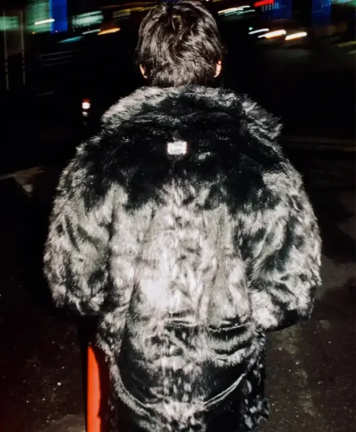Winter Fall Supreme PU Fur Windstopper Black Overcoat For Men and Women