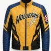 Wolverine Logan Yellow and Blue Biker Moto Cosplay Jacket 