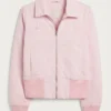 Womens Hollister Twill Zip Up Jacket