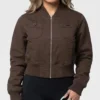 Womens Hollister Twill Zip Up Jacket Sale