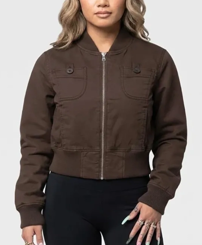 Womens Hollister Twill Zip Up Jacket Sale