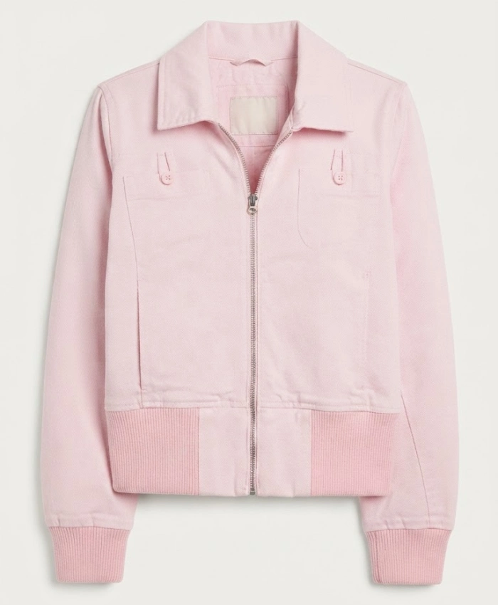 Womens Hollister Twill Zip Up Jacket