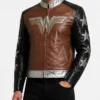 Wonder Woman Costume Leather Jacket Mens