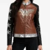 Wonder Woman Costume Leather Jacket Womens