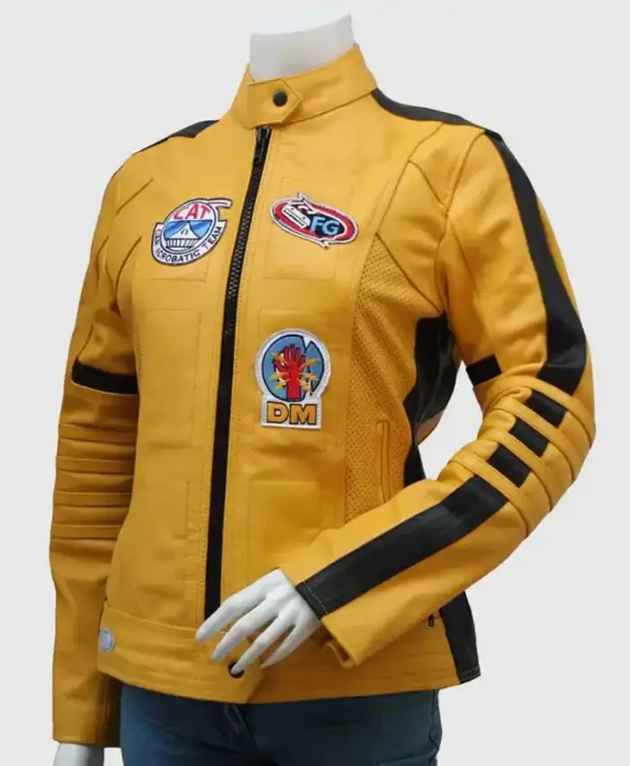 Kill Bill The Bride Yellow Motorcycle Racing Jacket