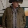 Yellowstone John Dutton Fur Lining Corduroy Brown Jacket