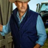 Yellowstone John Dutton Quilted Blue Vest