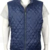 Yellowstone John Dutton Quilted Blue Vest Front
