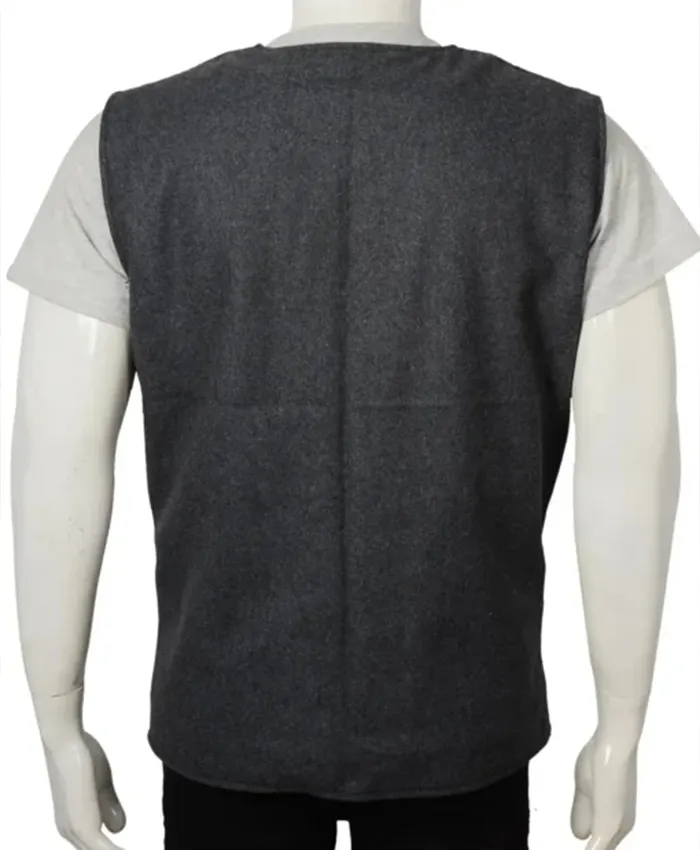 Yellowstone Kevin Costner Grey Wool Blend Vest For Sale