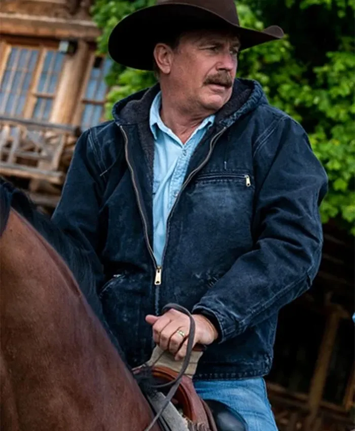 Yellowstone Kevin Costner Hooded Denim Jacket