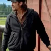 Yellowstone Luke Grimes Dark Grey Fleece Hoodie