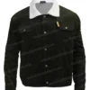 Yellowstone Mens Black Sherpa Lined Trucker Jacket Full