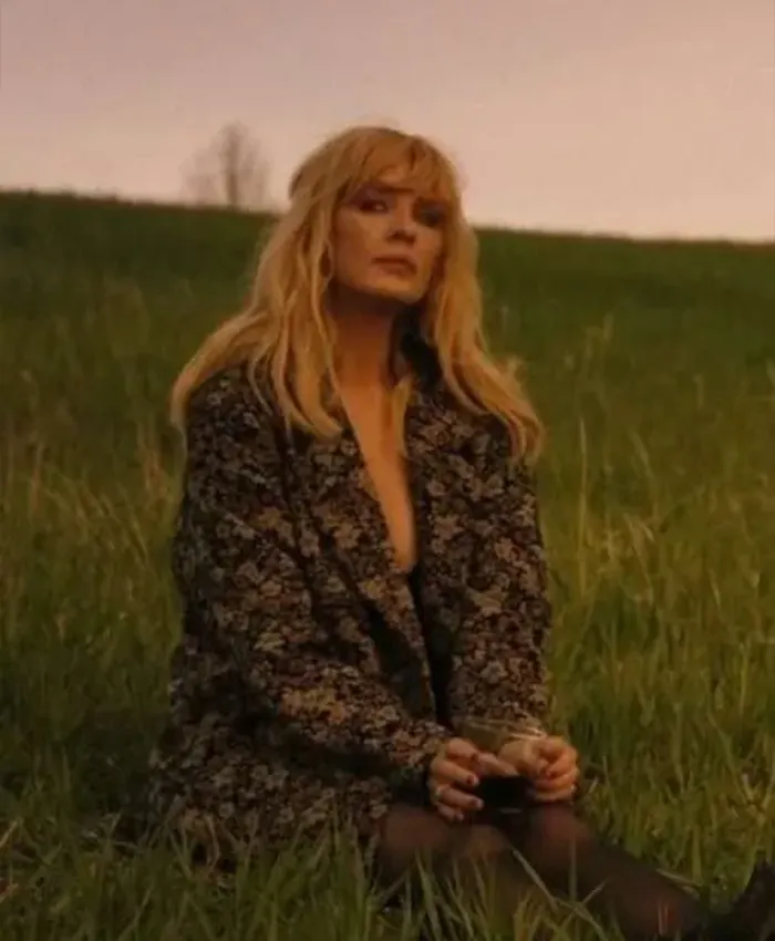 Yellowstone S05 Beth Dutton Wool Floral Coat