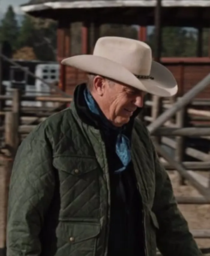 Yellowstone S4 John Dutton Green Quilted Jacket