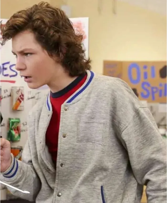 Young Sheldon Georgie Cooper Grey Varsity Jacket
