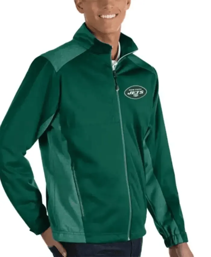 New York Jets Kenna Lang Green Track Jacket 1