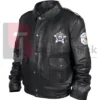 Order Matt DeCaro TV Series Chicago Fire Sergeant DeLaney Leather Black Jacket