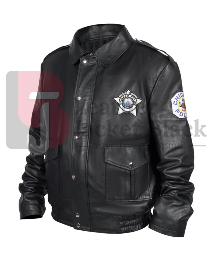 Order Matt DeCaro TV Series Chicago Fire Sergeant DeLaney Leather Black Jacket