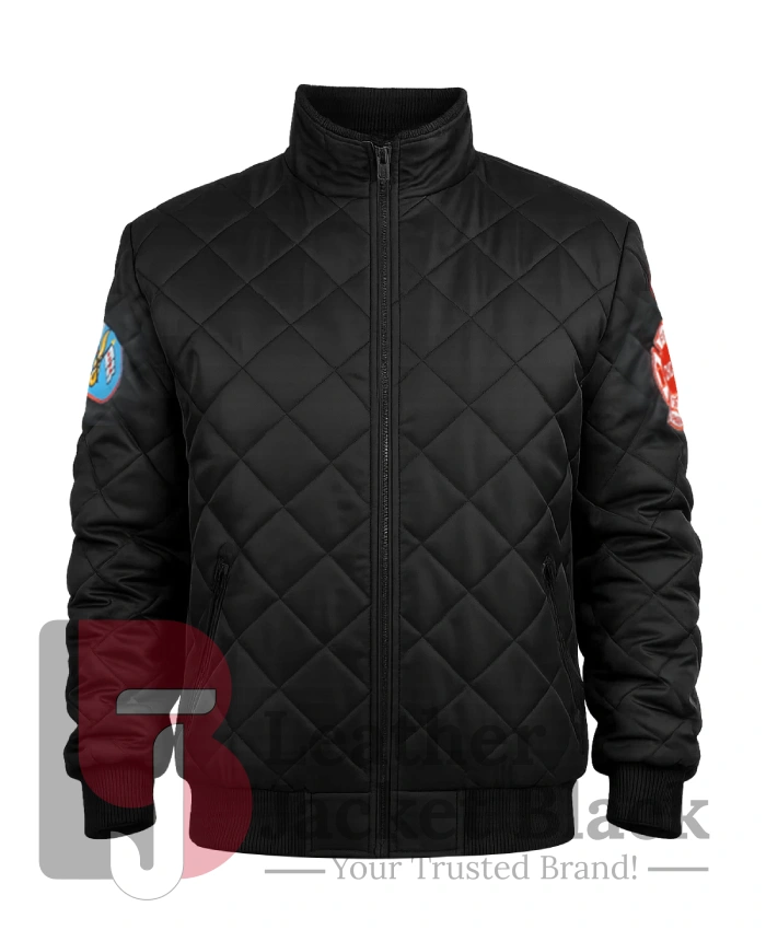 Order This Chicago Fire Kara Killmer Black Bomber Quilted Jacket