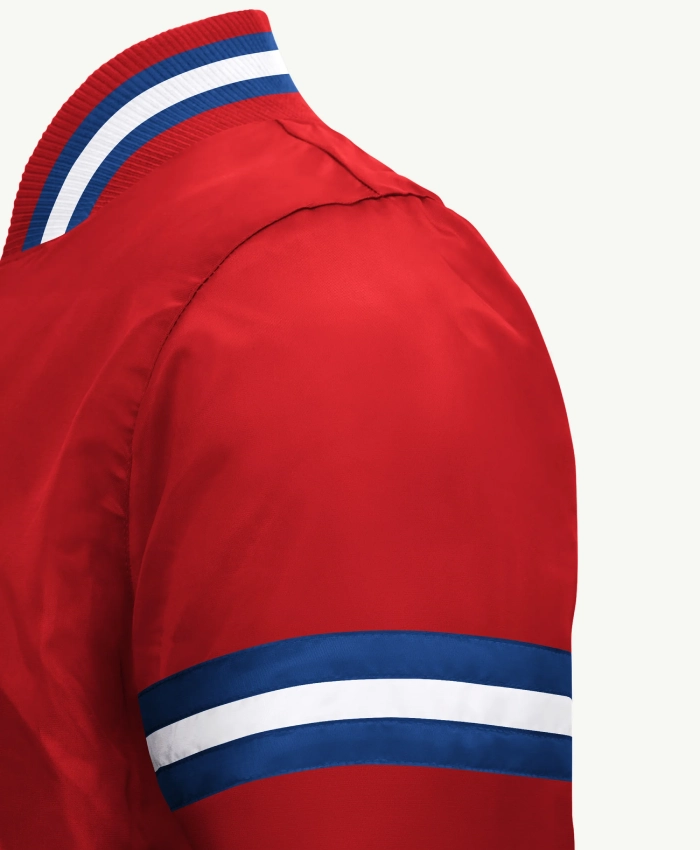 2026 Buffalo Bills Courtside Full Snap Starter Red Bomber Jacket