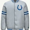 2026 Indianapolis Colts Courtside Full Snap Starter Satin Varsity Bomber Jacket 