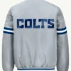 2026 Indianapolis Colts Courtside Full Snap Starter Varsity Grey Bomber Jacket 