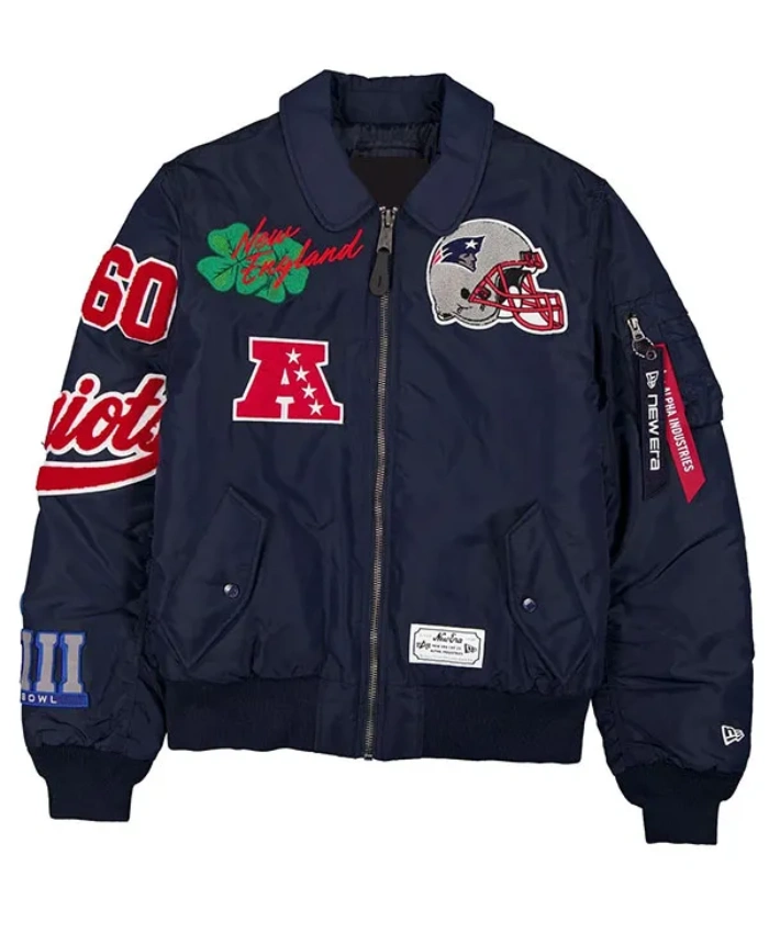 2026 National Football Conference New England Patriots Boston Mass Clover MA1 Jacket