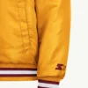 2026 Washington Commanders Courtside Full Snap Starter Satin Varsity Yellow Bomber Jacket