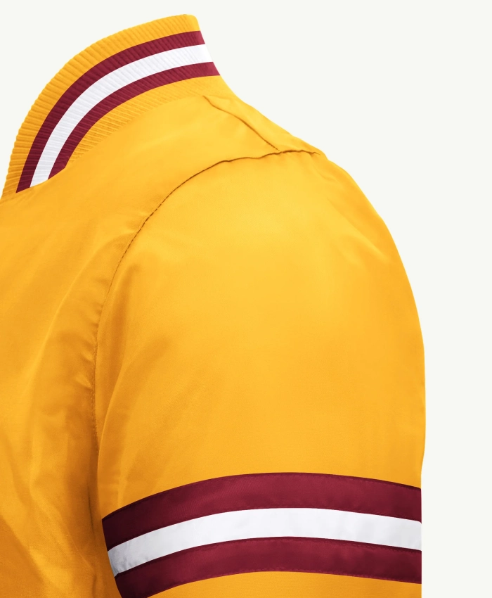2026 Washington Commanders Courtside Yellow Bomber Jacket